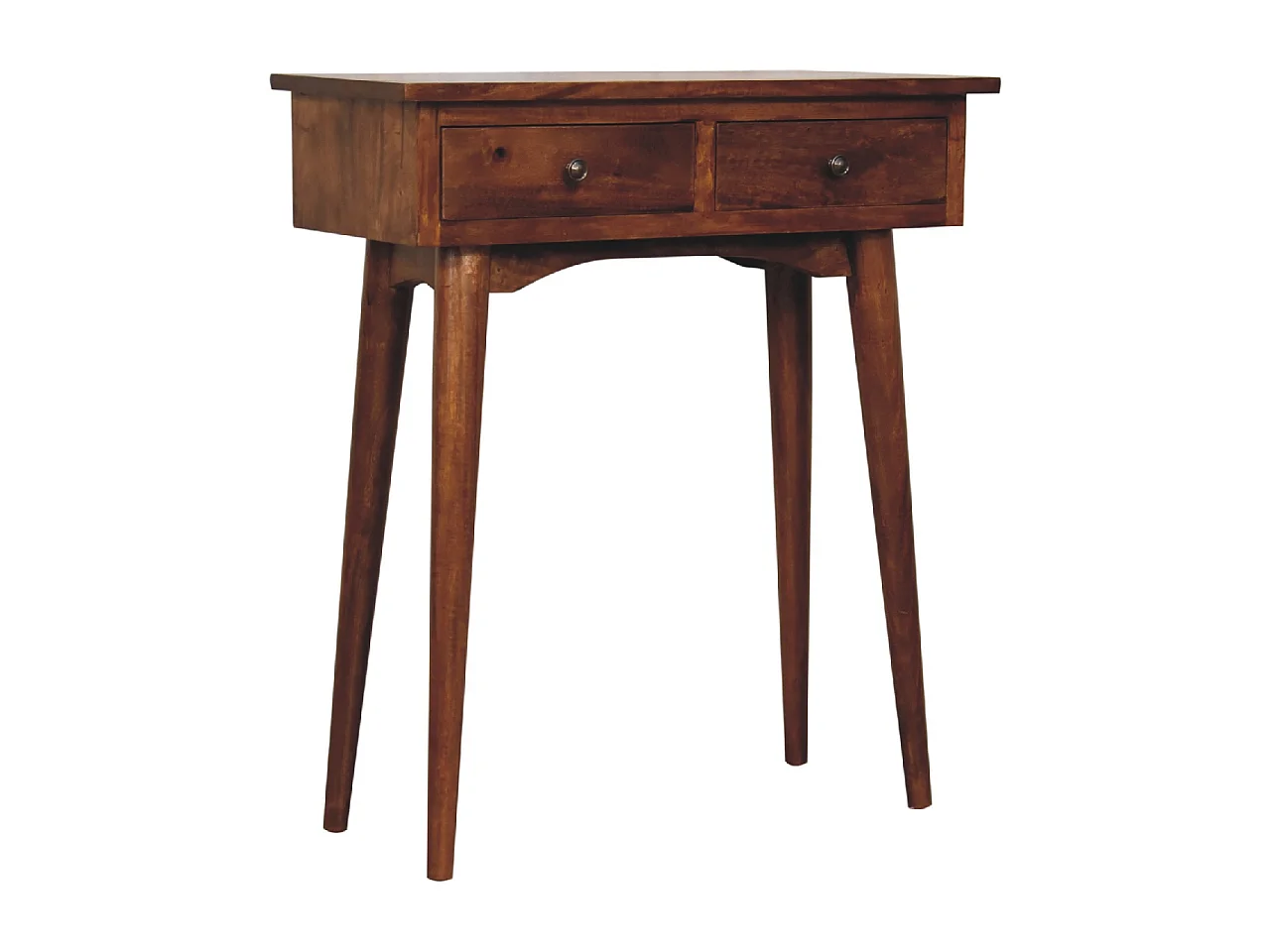 Mini chestnut hallway console.
