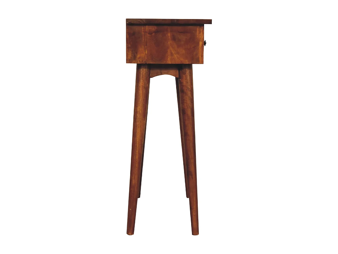 Mini chestnut hallway console.