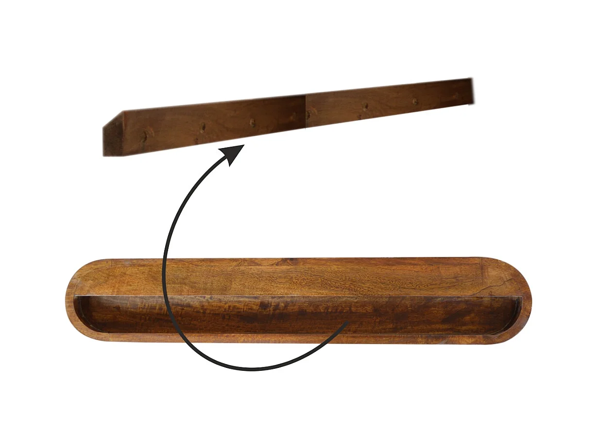 Console flottante en châtaignier Londres.