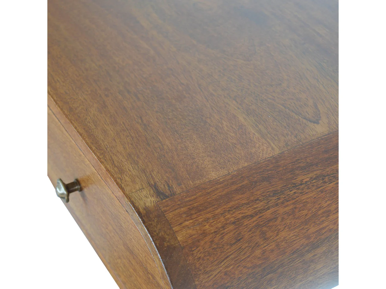 Console flottante London en châtaignier Artisan Furniture, 2 tiroirs, brun caramel