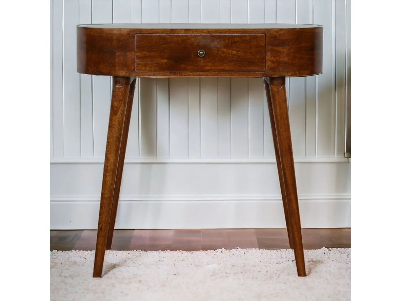 Artisan Furniture Orzechowa konsola Albion z 1 szufladą, klasyczny element przedpokoju