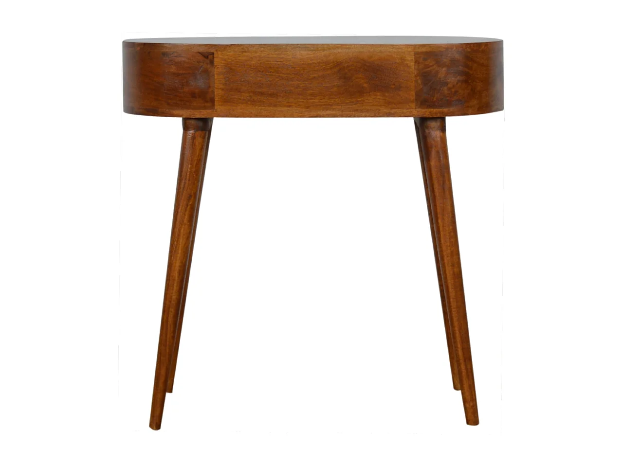Artisan Furniture Albion Konsolentisch aus Massivholz mit Kastanien-Finish, 1 Schublade, braune Farbe.