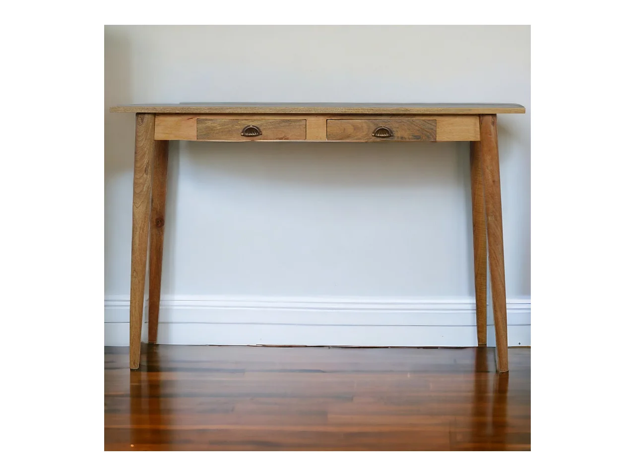 Artisan Furniture Dębowa biurko z 2 szufladami, nordycki styl