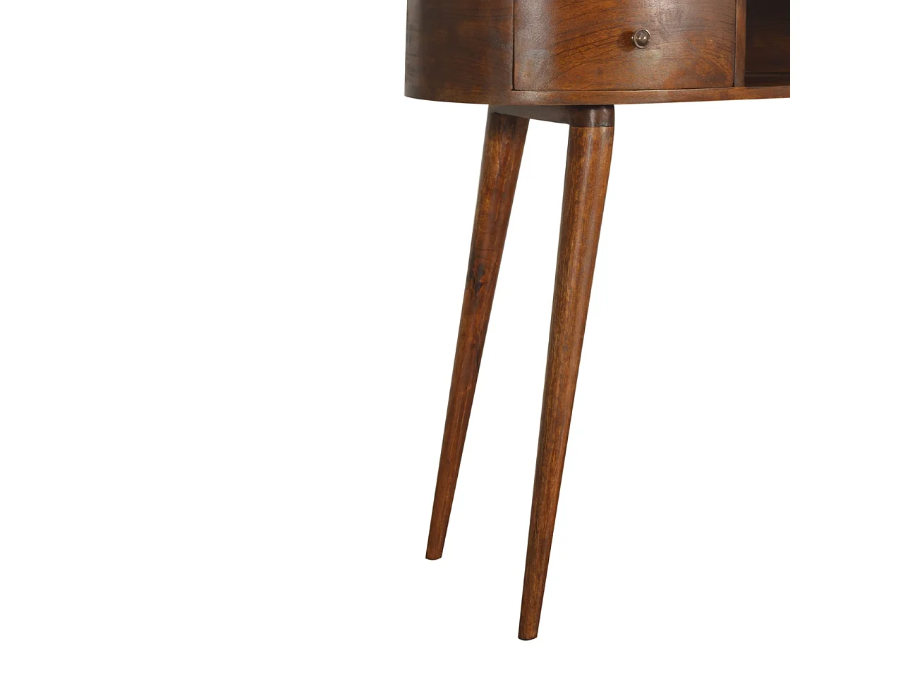 Artisan Furniture Solid Wood Chestnut Wave Writing Desk, 2 Drawers, 1 Shelf, Brown