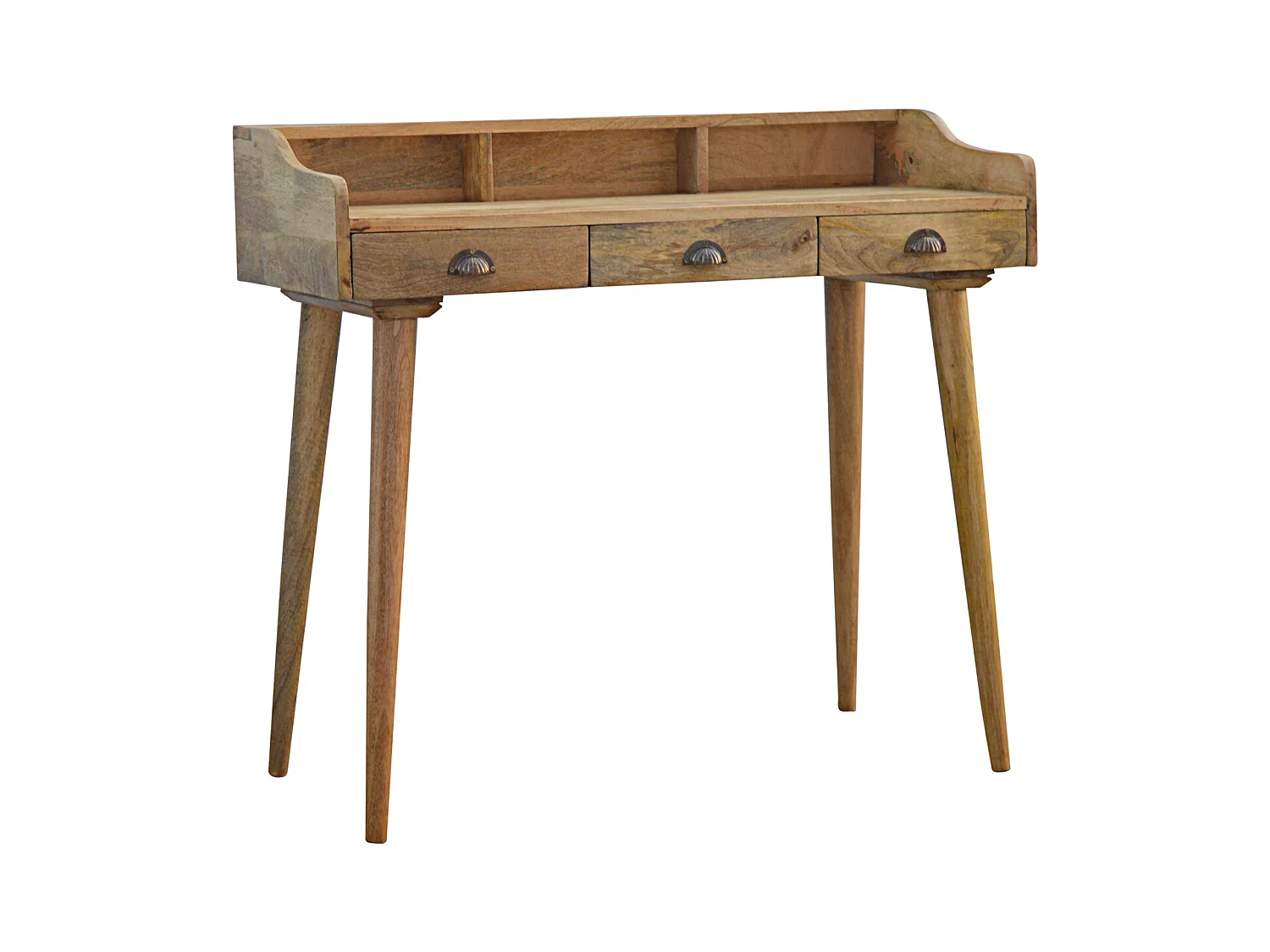Bureau avec dos en coquille de galerie.