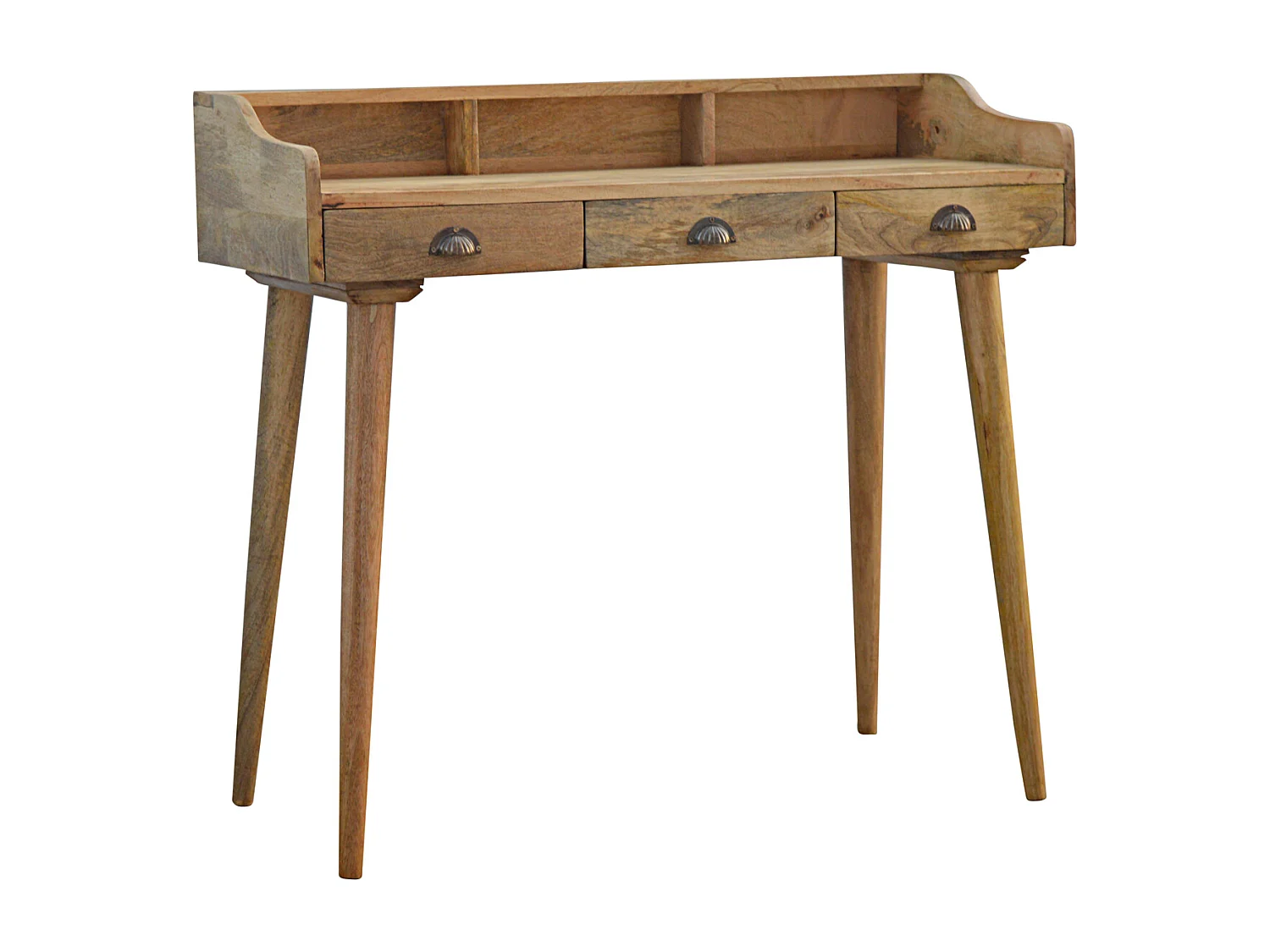 Bureau avec dos en coquille de galerie.