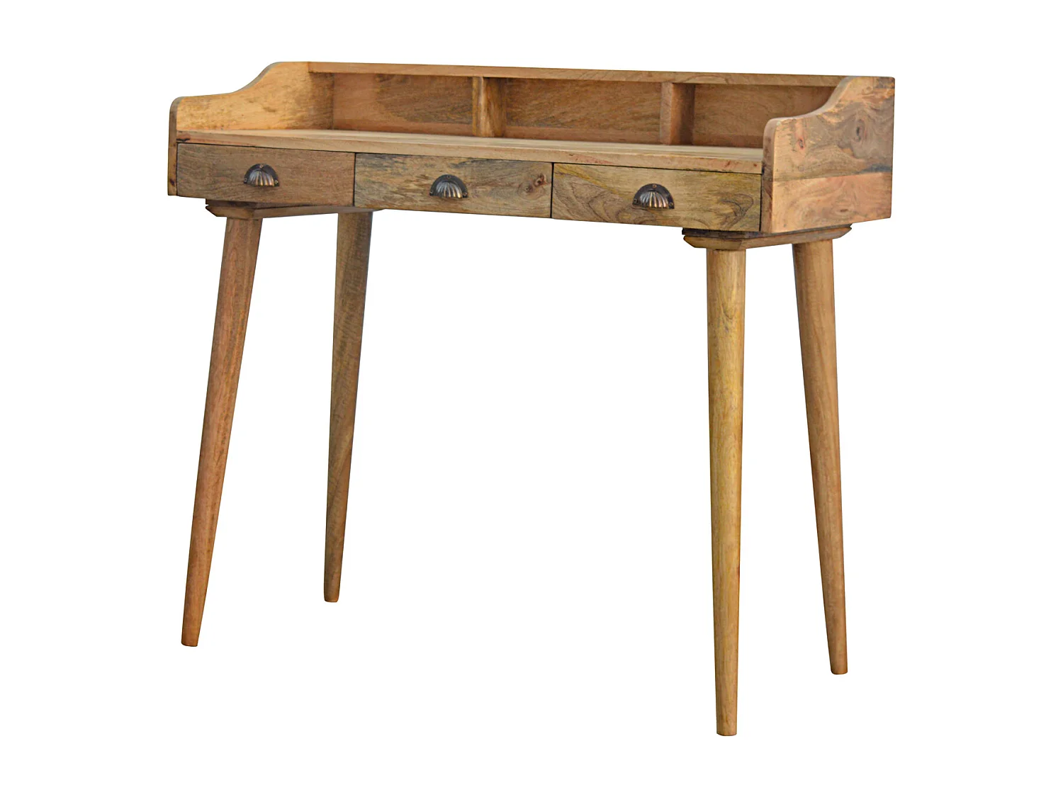 Bureau avec dos en coquille de galerie.