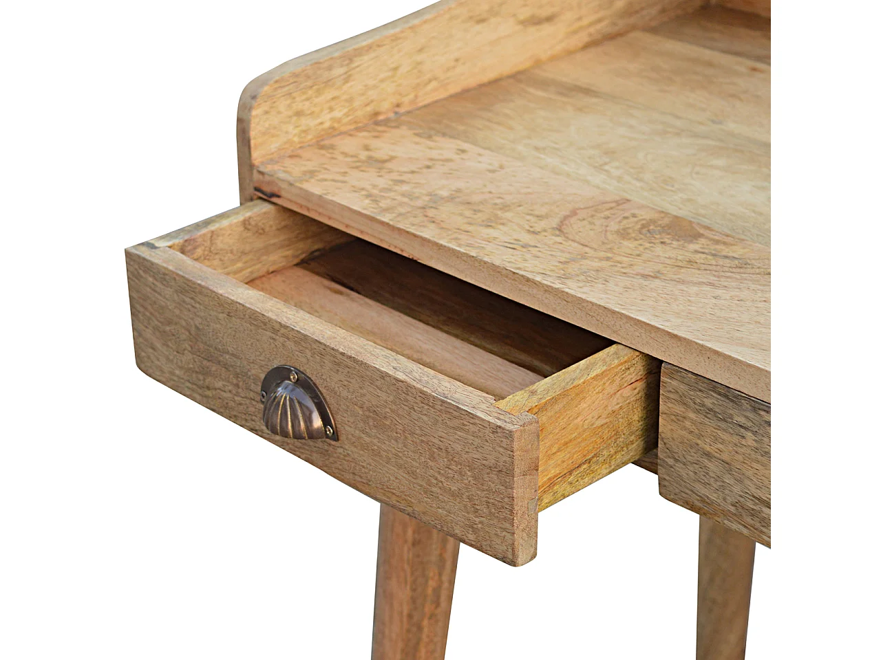 Bureau avec dos en coquille de galerie.