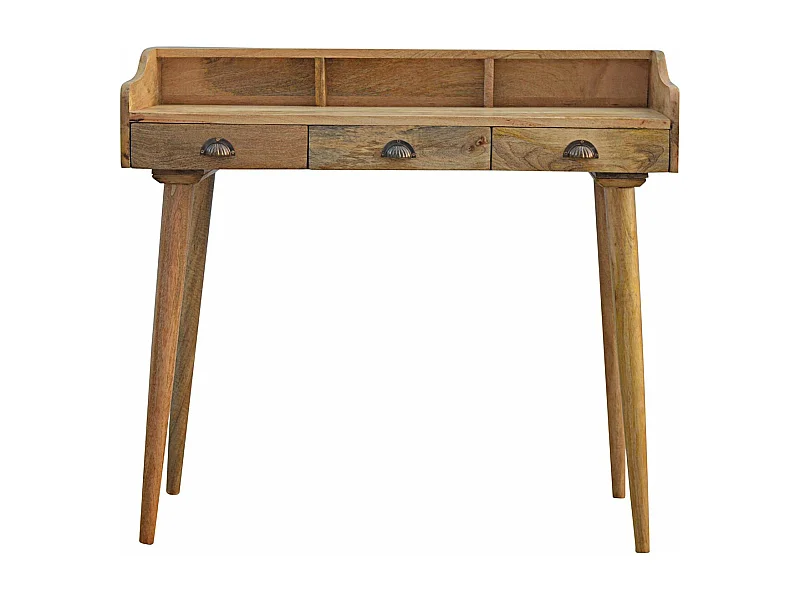 Bureau avec dos en coquille de galerie.