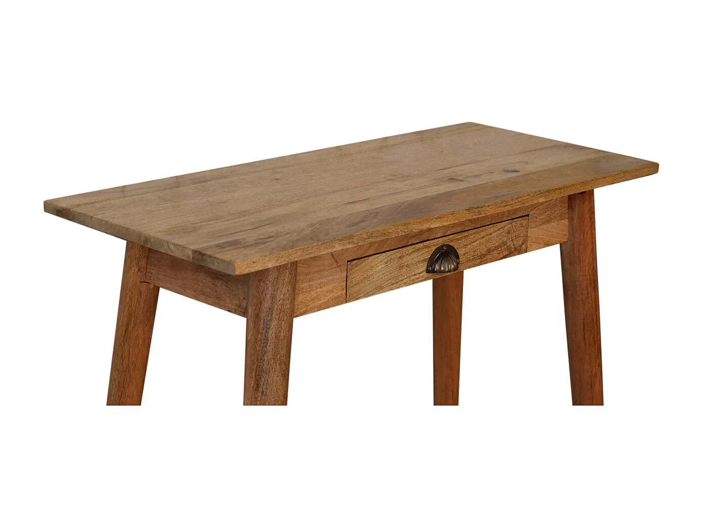 Artisan Furniture Massief Houten Mini Eiken-achtige Schrijftafel, Nordic Stijl, Compacte Werkplek