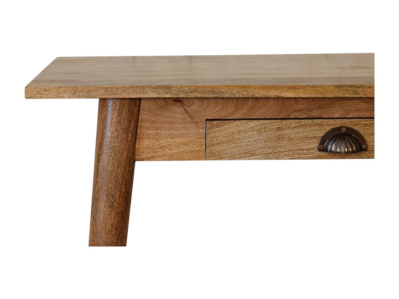 Artisan Furniture Massief Houten Mini Eiken-achtige Schrijftafel, Nordic Stijl, Compacte Werkplek