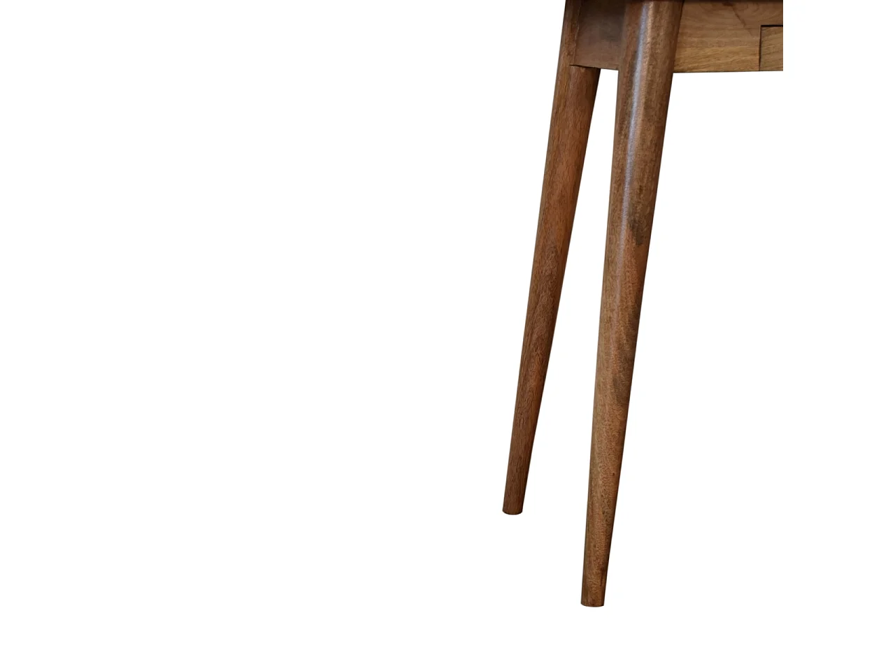 Artisan Furniture Massief Houten Mini Eiken-achtige Schrijftafel, Nordic Stijl, Compacte Werkplek