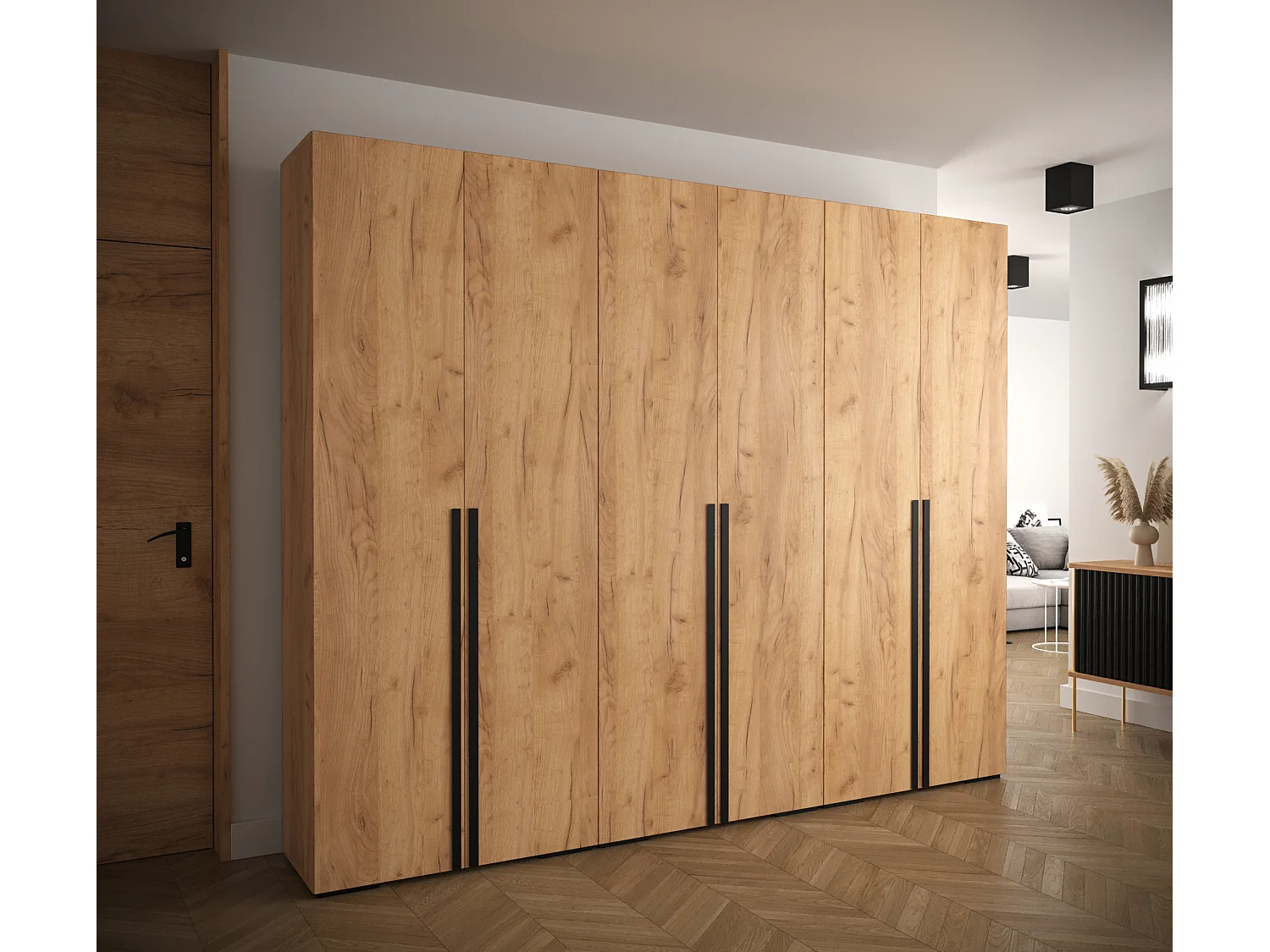 Armoire à portes battantes Manhattan 236,7/300/47 2 portes (craft gold)