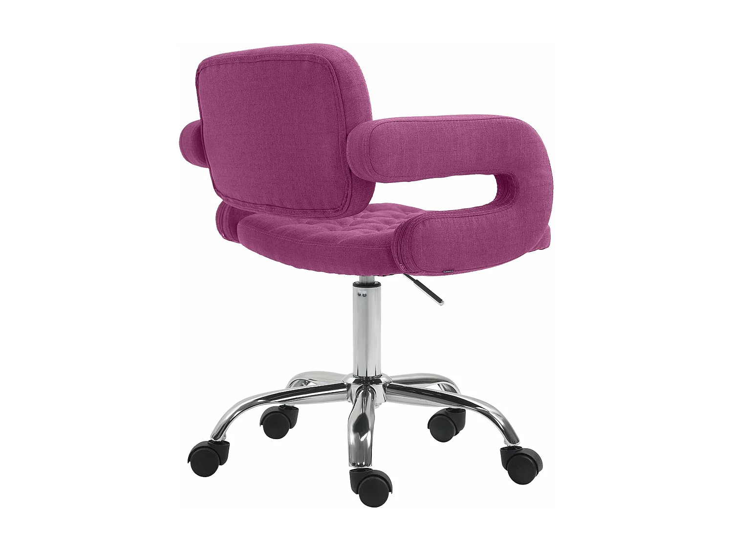 Bürostuhl - Stoff & Metall in Chromoptik - lila - Dublin