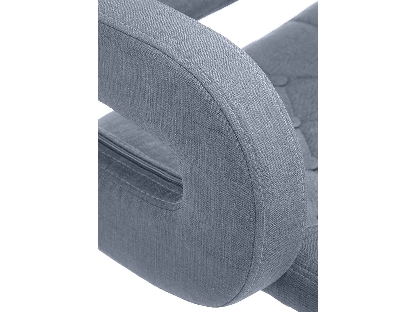 Bürostuhl - Stoff & Metall in Chromoptik - blau - Dublin