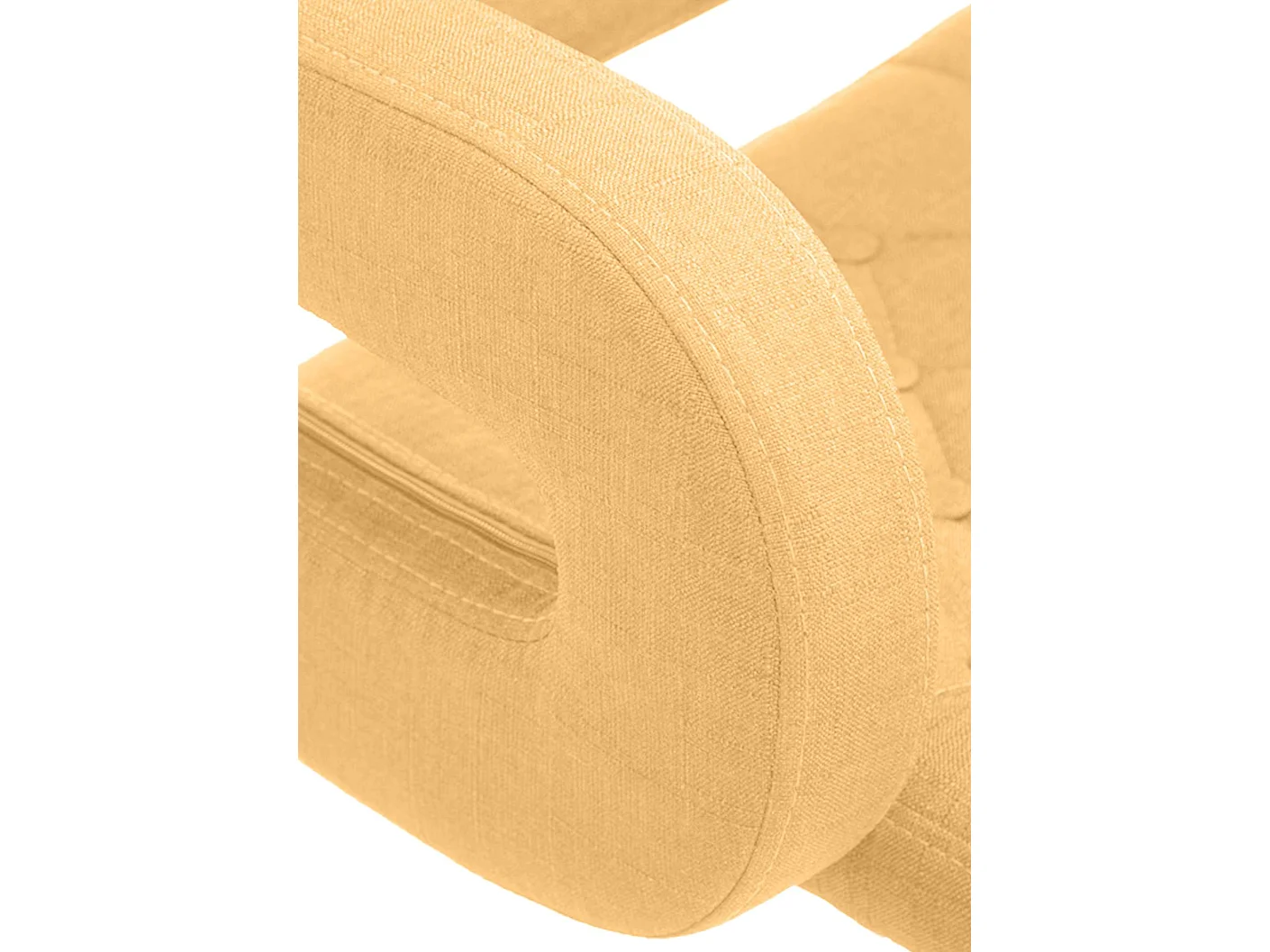 Bürostuhl - Stoff & Metall in Chromoptik - gelb - Dublin