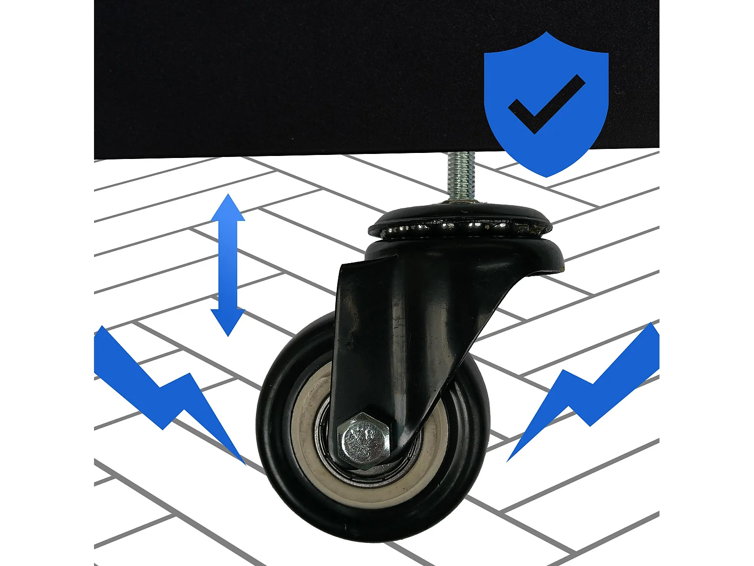 Etagère bois de cheminée - Métal - 25x40x150 cm - Noir - Keri