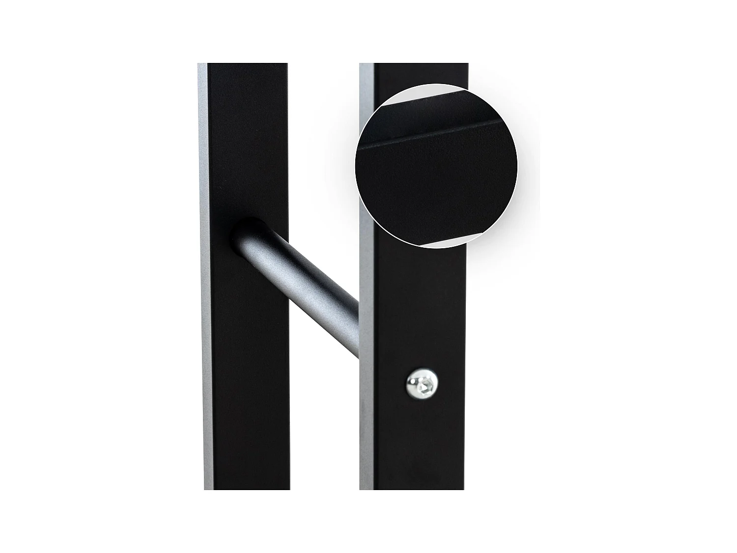 Etagère bois de cheminée - Métal - 25x40x100 cm - Noir - Keri