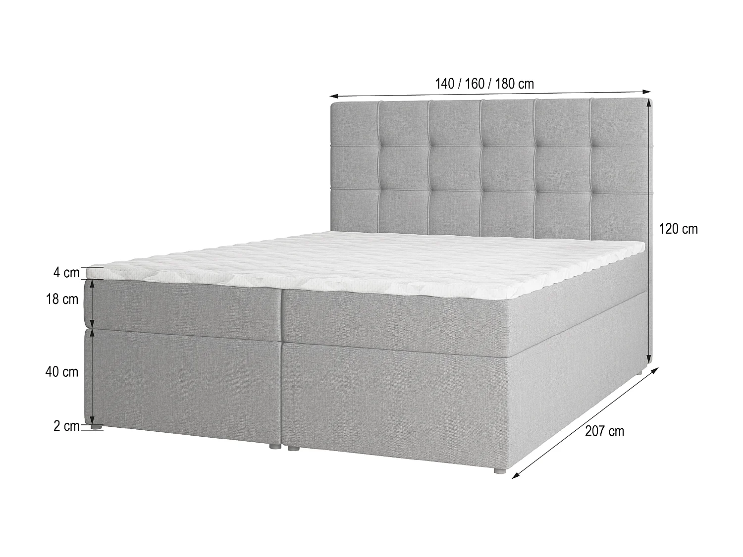 Lit continental PALMA