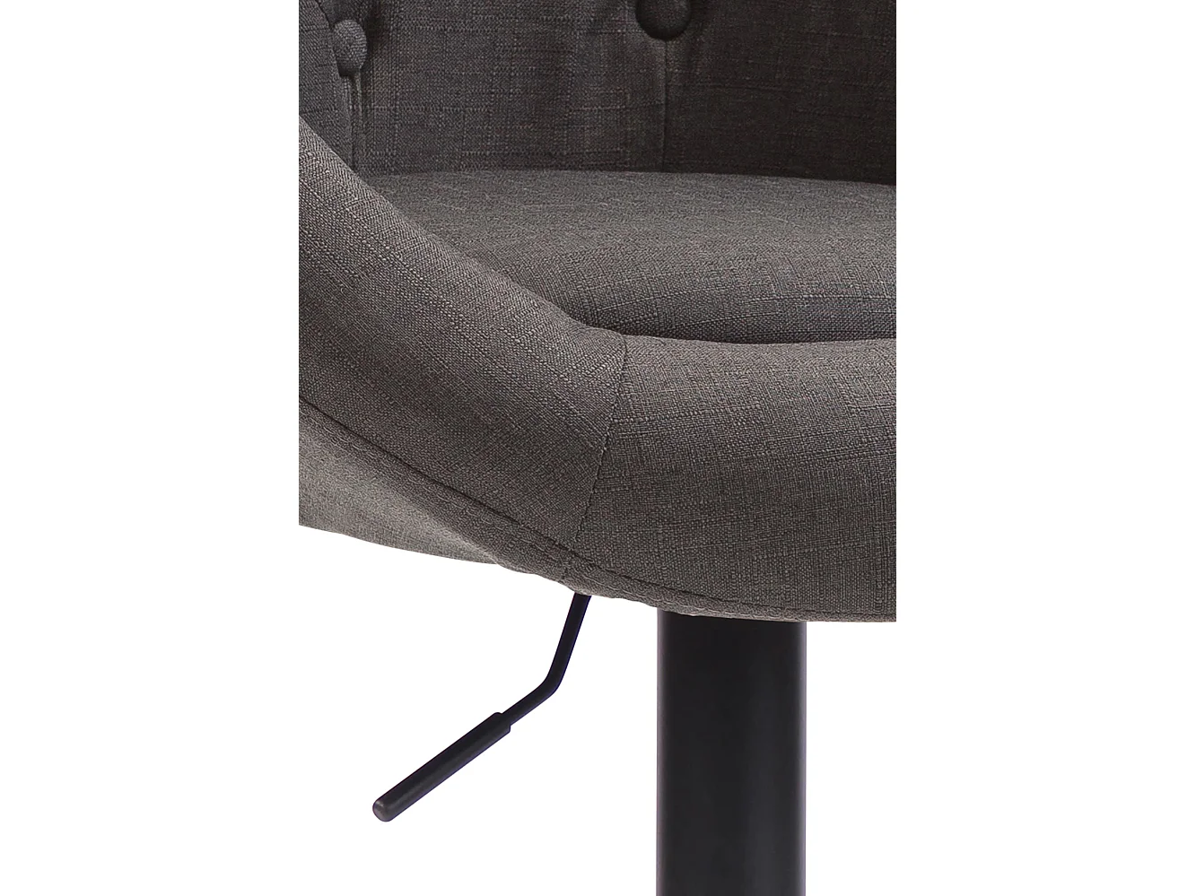 Barhocker - Stoff & Metall - dunkelgrau - London