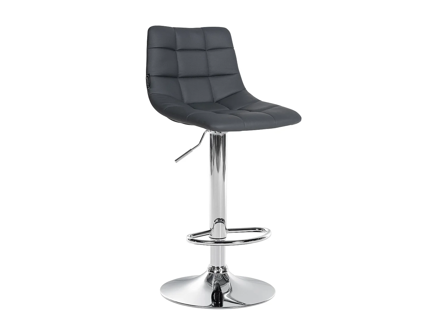 Tabouret de bar - Similicuir & Métal - Gris - Jerry