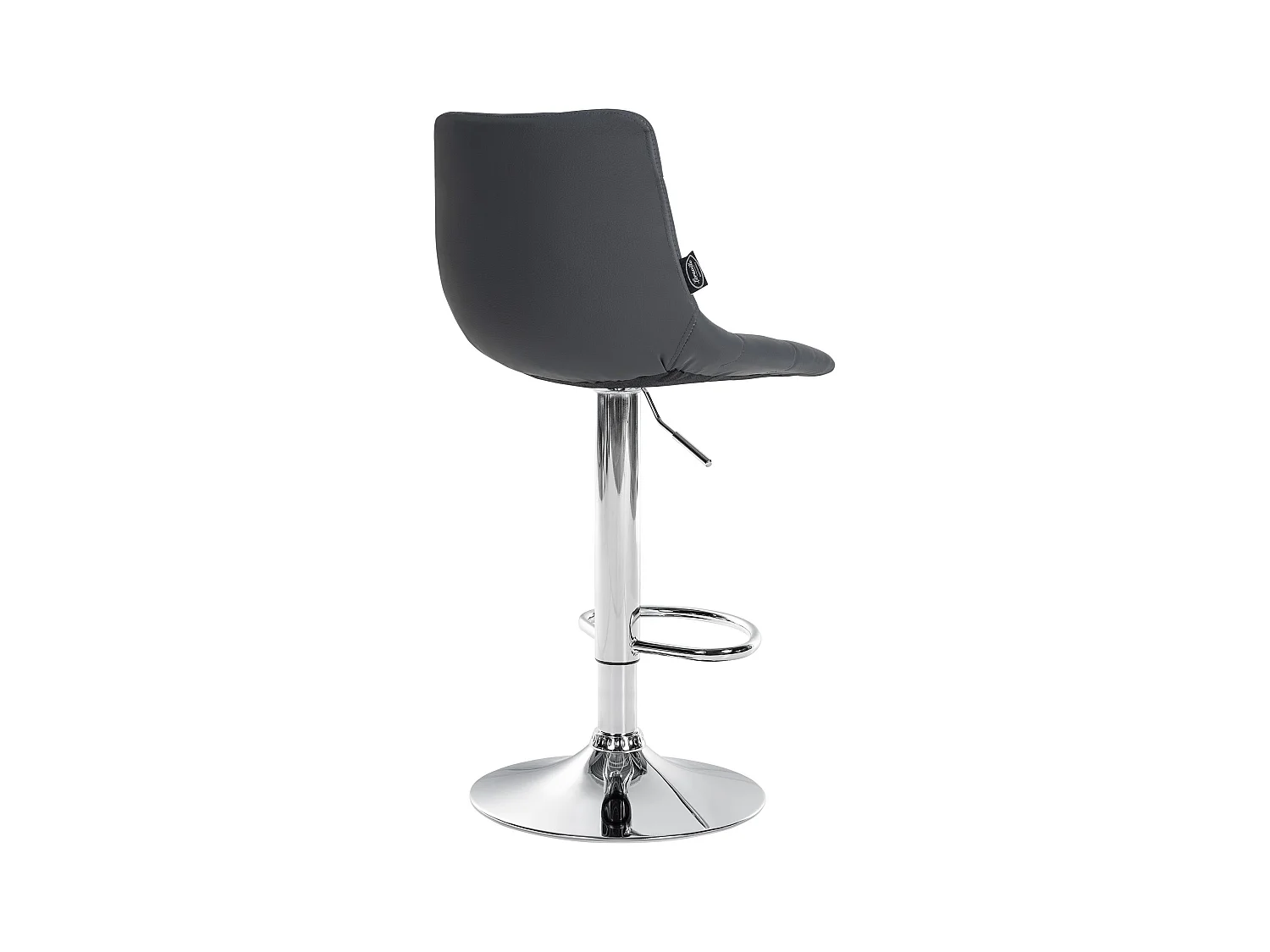 Tabouret de bar - Similicuir & Métal - Gris - Jerry