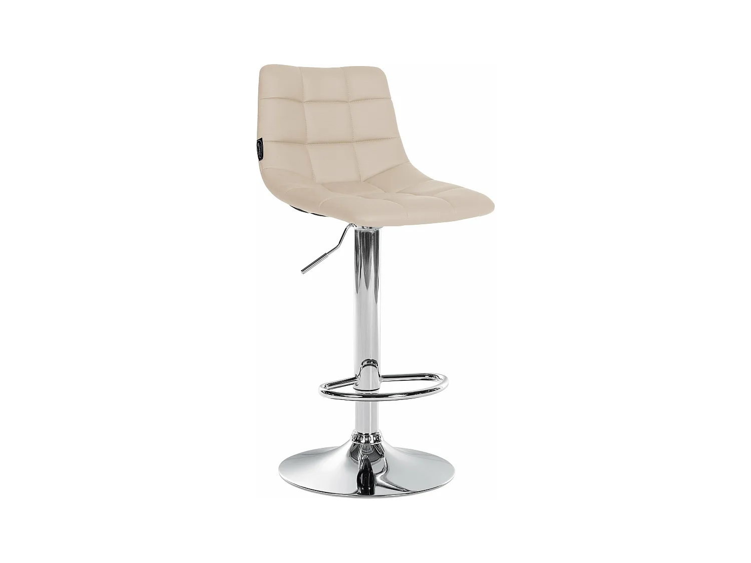 Tabouret de bar - Similicuir & Métal - Crème - Jerry