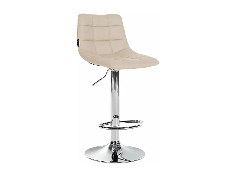 Barhocker - Kunstleder & Metall - creme - Jerry