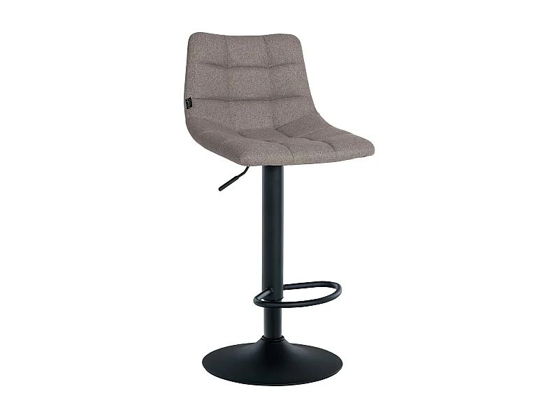 Tabouret de bar - Tissu & Métal - Gris - Jerry