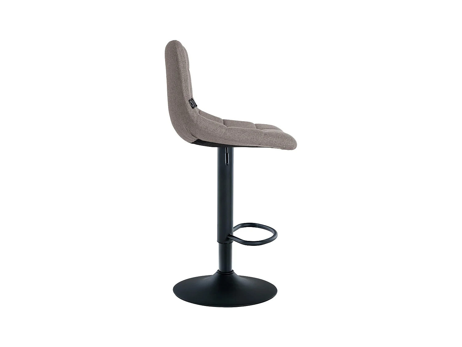 Tabouret de bar - Tissu & Métal - Gris - Jerry