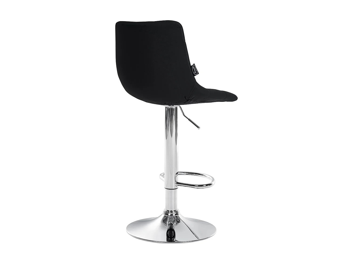 Lot de 2  Tabouret de bar - Similicuir & Métal - Noir - Jerry