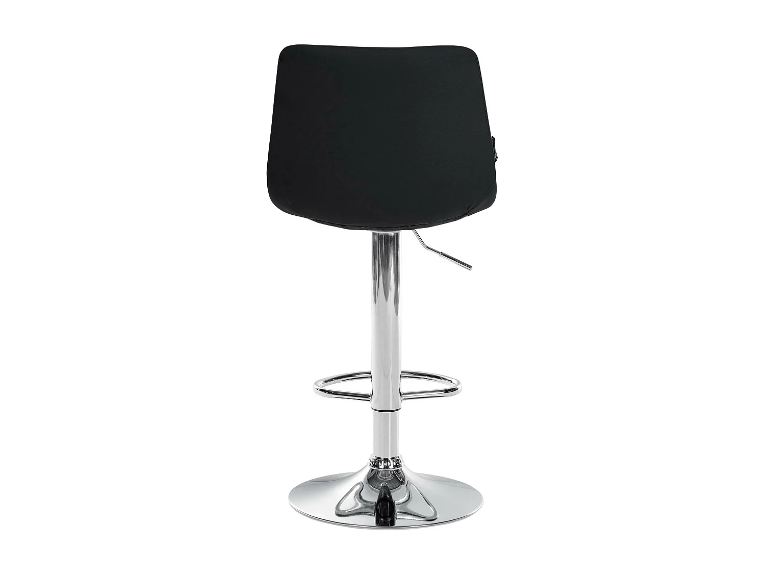 Lot de 2  Tabouret de bar - Similicuir & Métal - Noir - Jerry