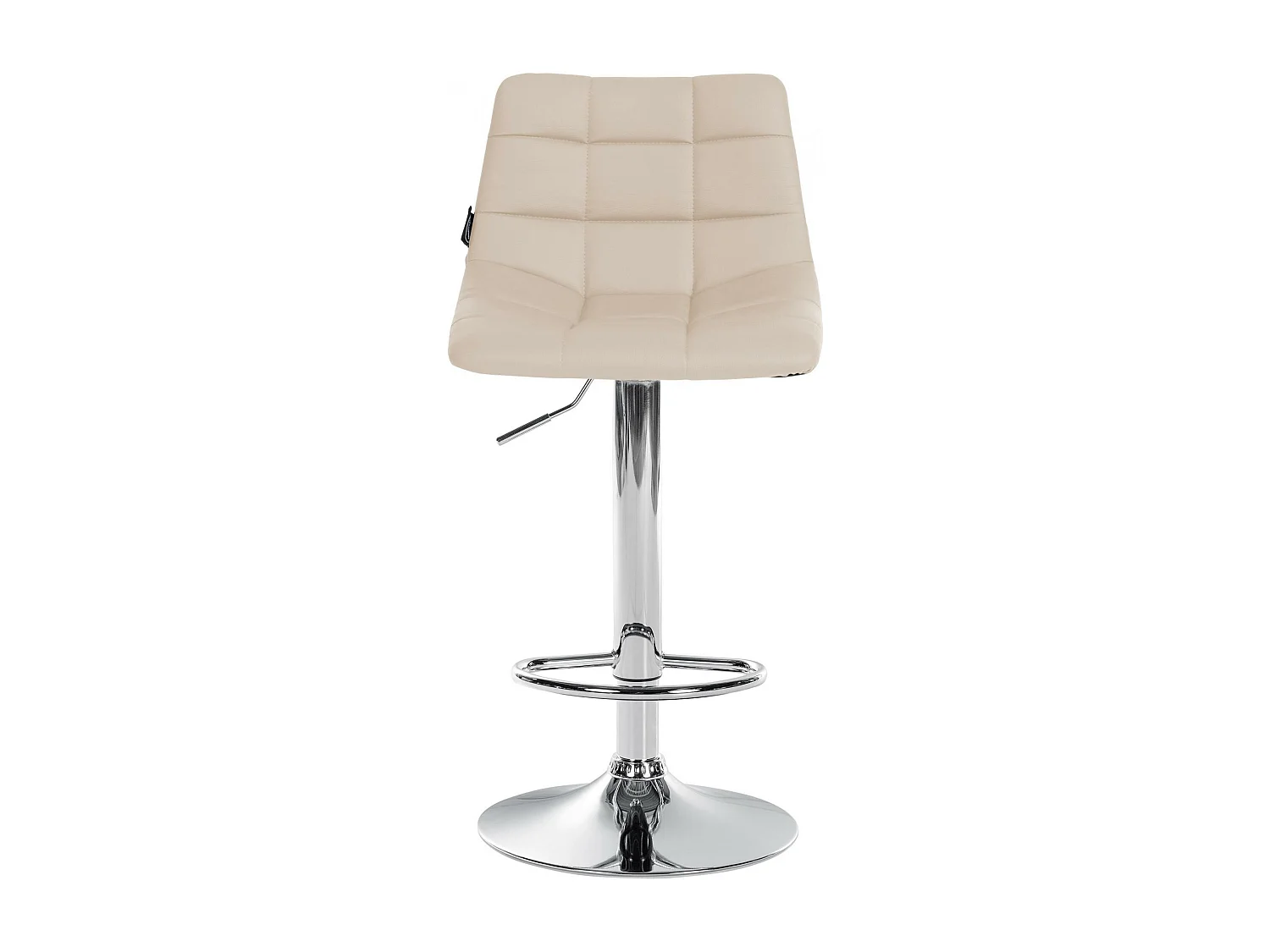 Lot de 2  Tabouret de bar - Similicuir & Métal - Crème - Jerry