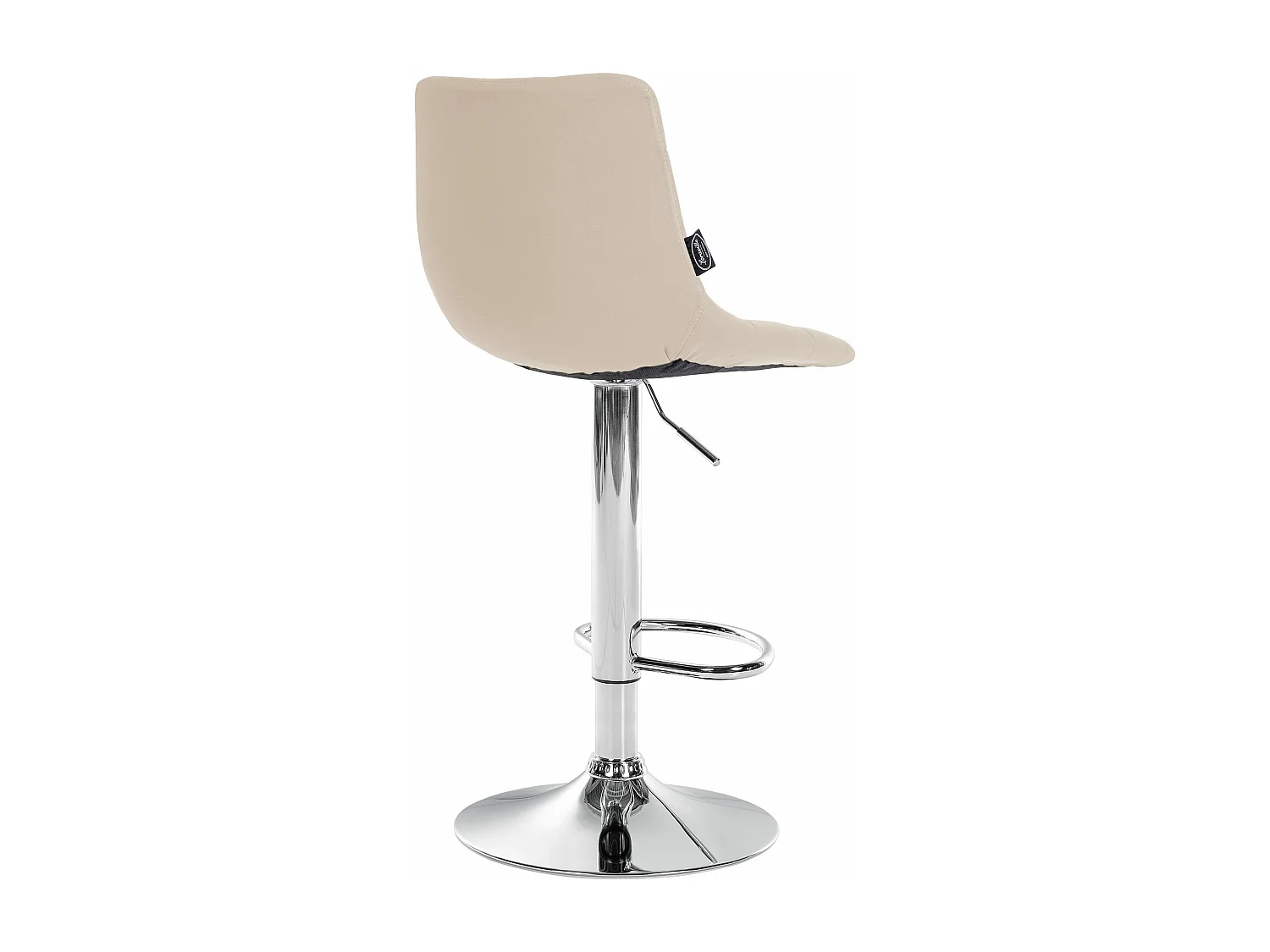 Lot de 2  Tabouret de bar - Similicuir & Métal - Crème - Jerry