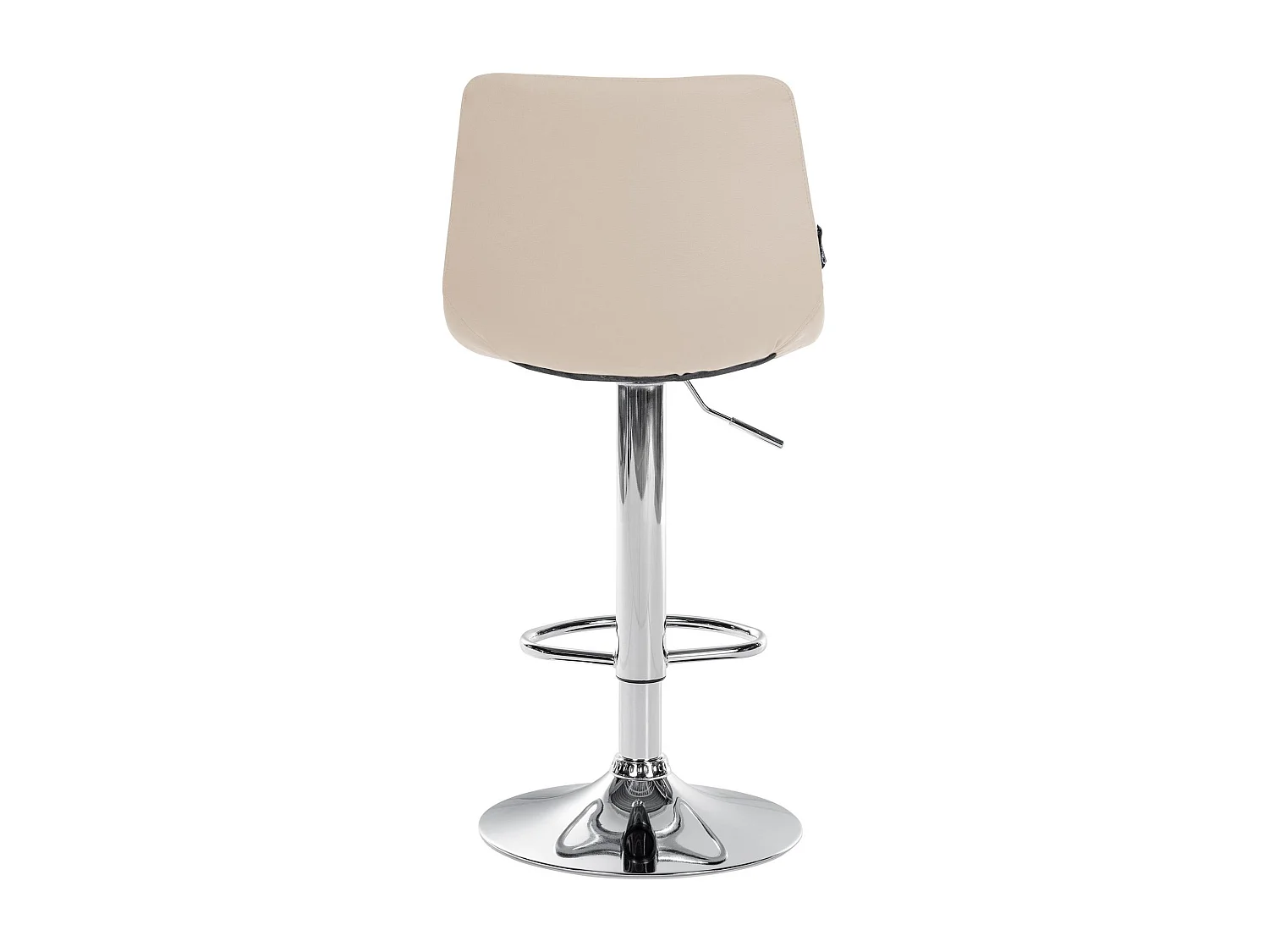 Lot de 2  Tabouret de bar - Similicuir & Métal - Crème - Jerry