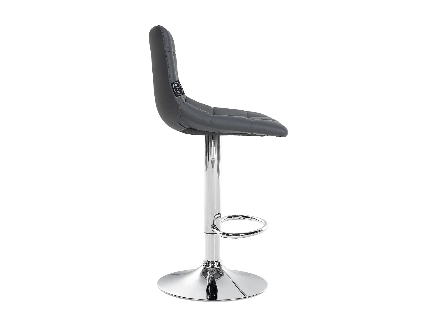 Lot de 2  Tabouret de bar - Similicuir & Métal - Gris - Jerry