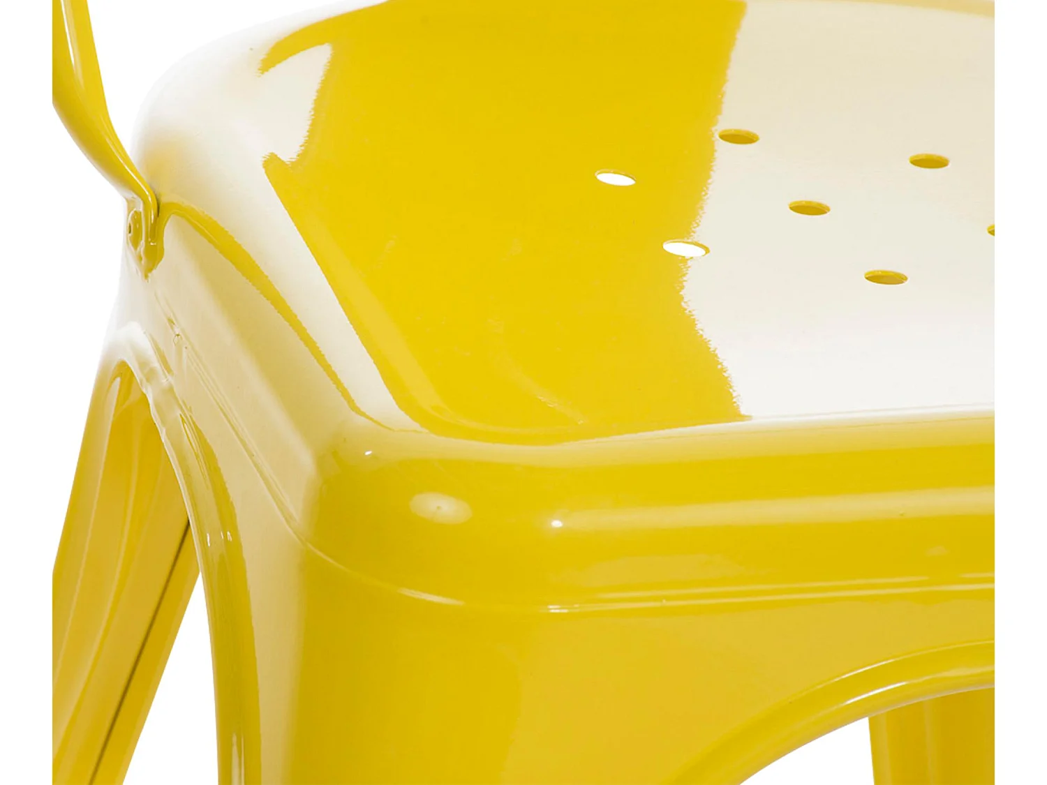 Chaise de bistrot - Métal - Jaune - Benedikt