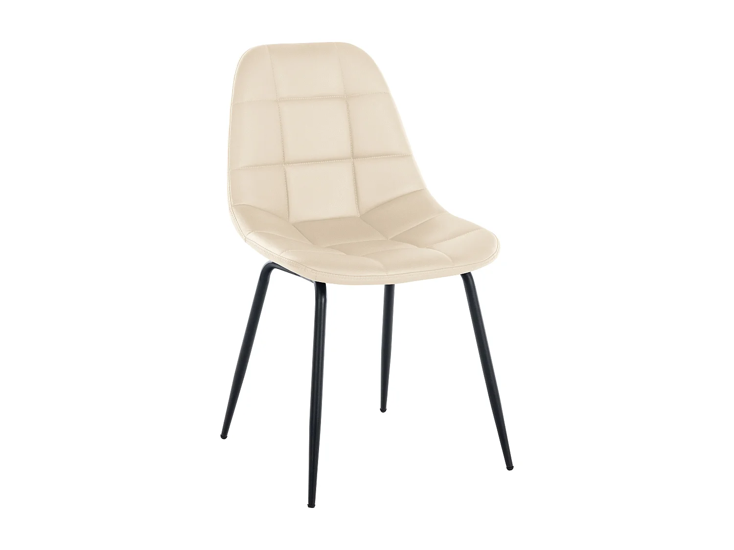 chaise salle à manger - Similicuir - Crème - Tom