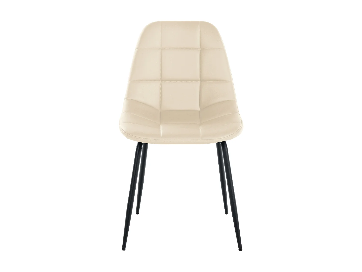 chaise salle à manger - Similicuir - Crème - Tom