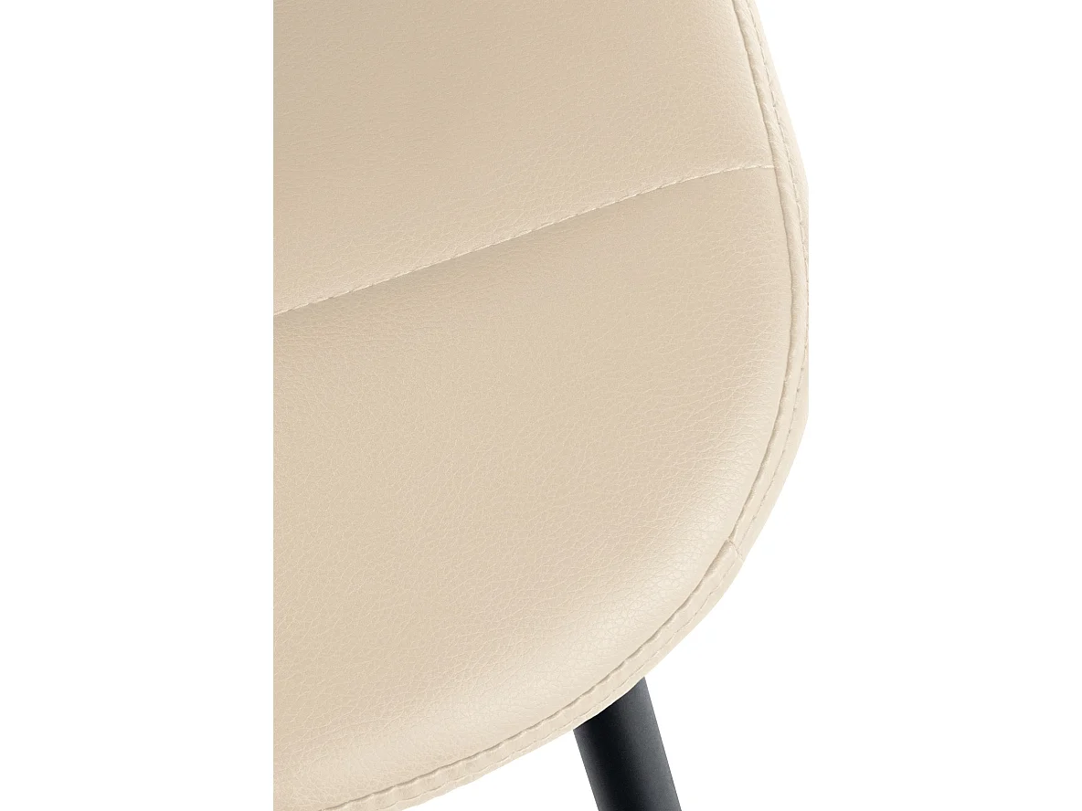 chaise salle à manger - Similicuir - Crème - Tom