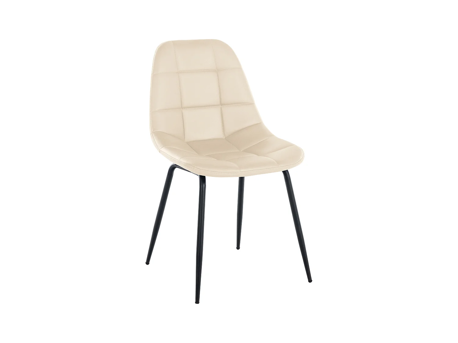 chaise salle à manger - Similicuir - Crème - Tom