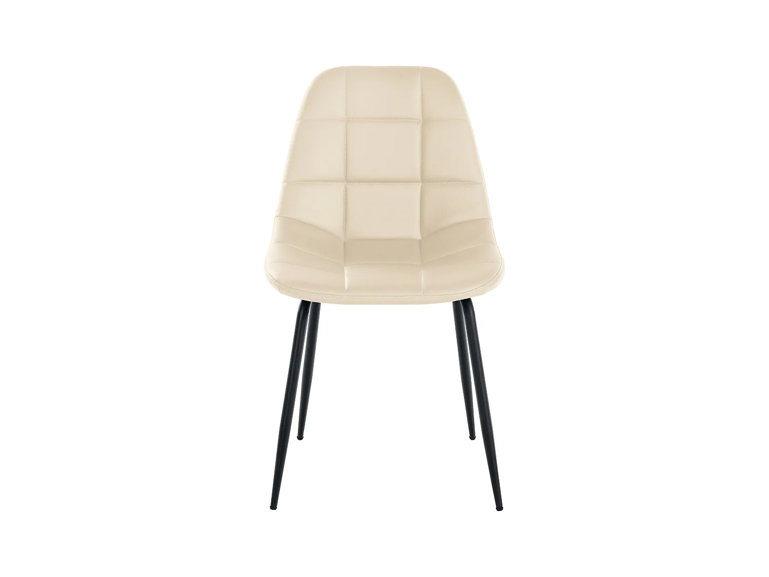 chaise salle à manger - Similicuir - Crème - Tom