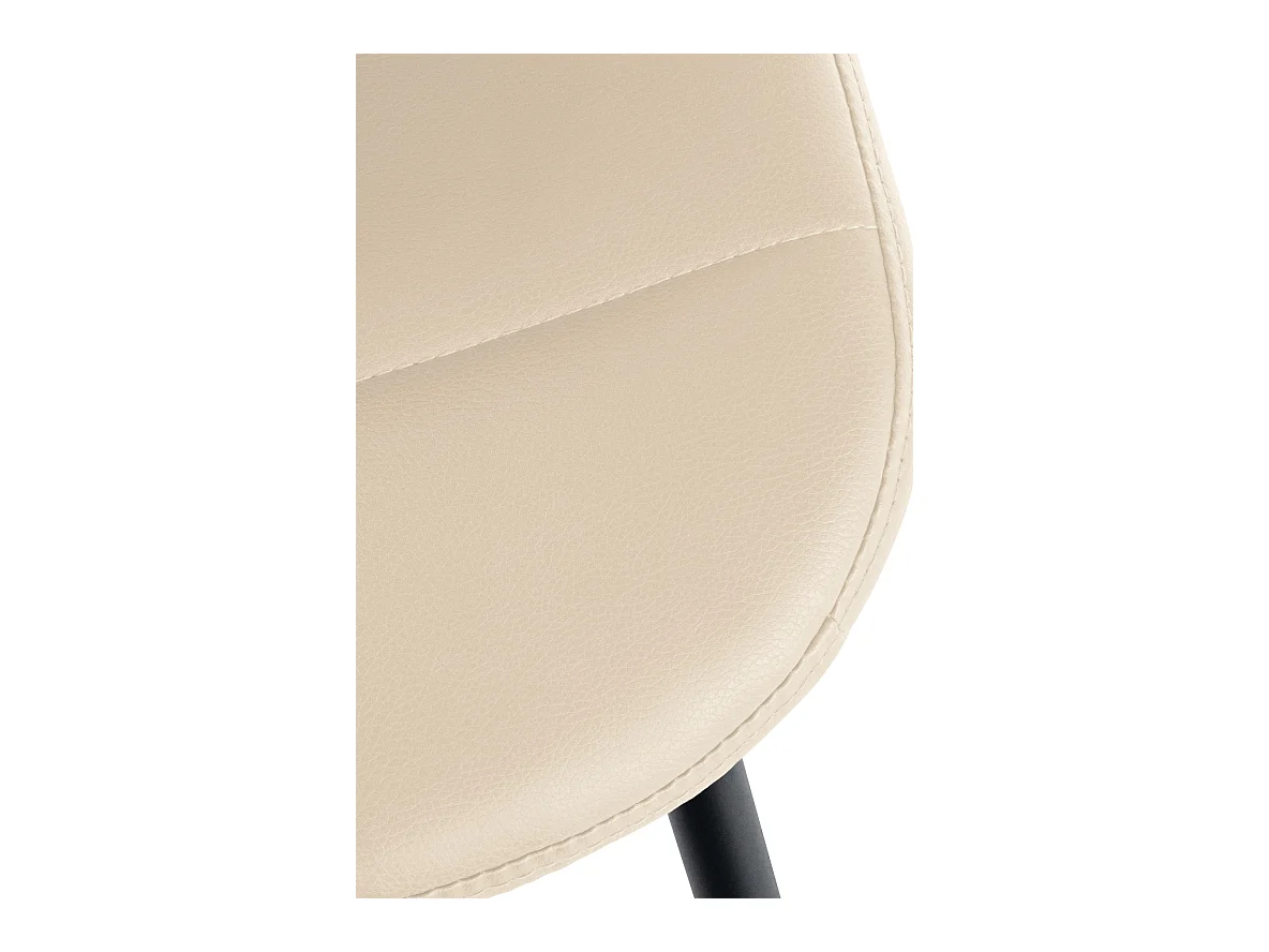 chaise salle à manger - Similicuir - Crème - Tom