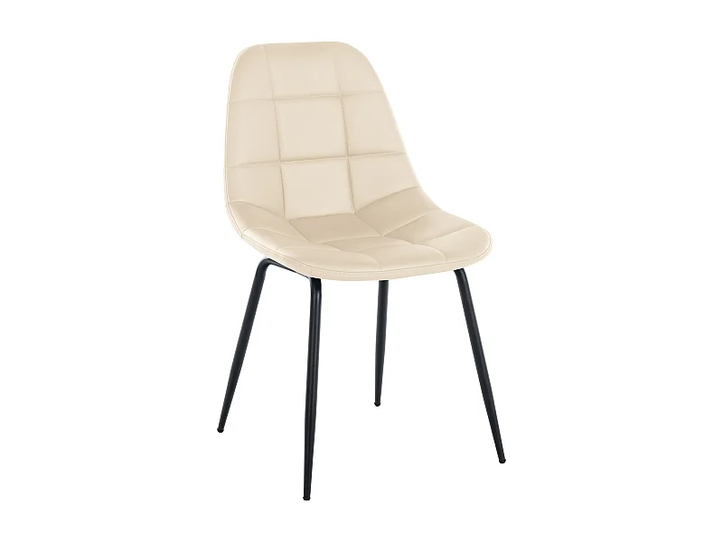 chaise salle à manger - Similicuir - Crème - Tom