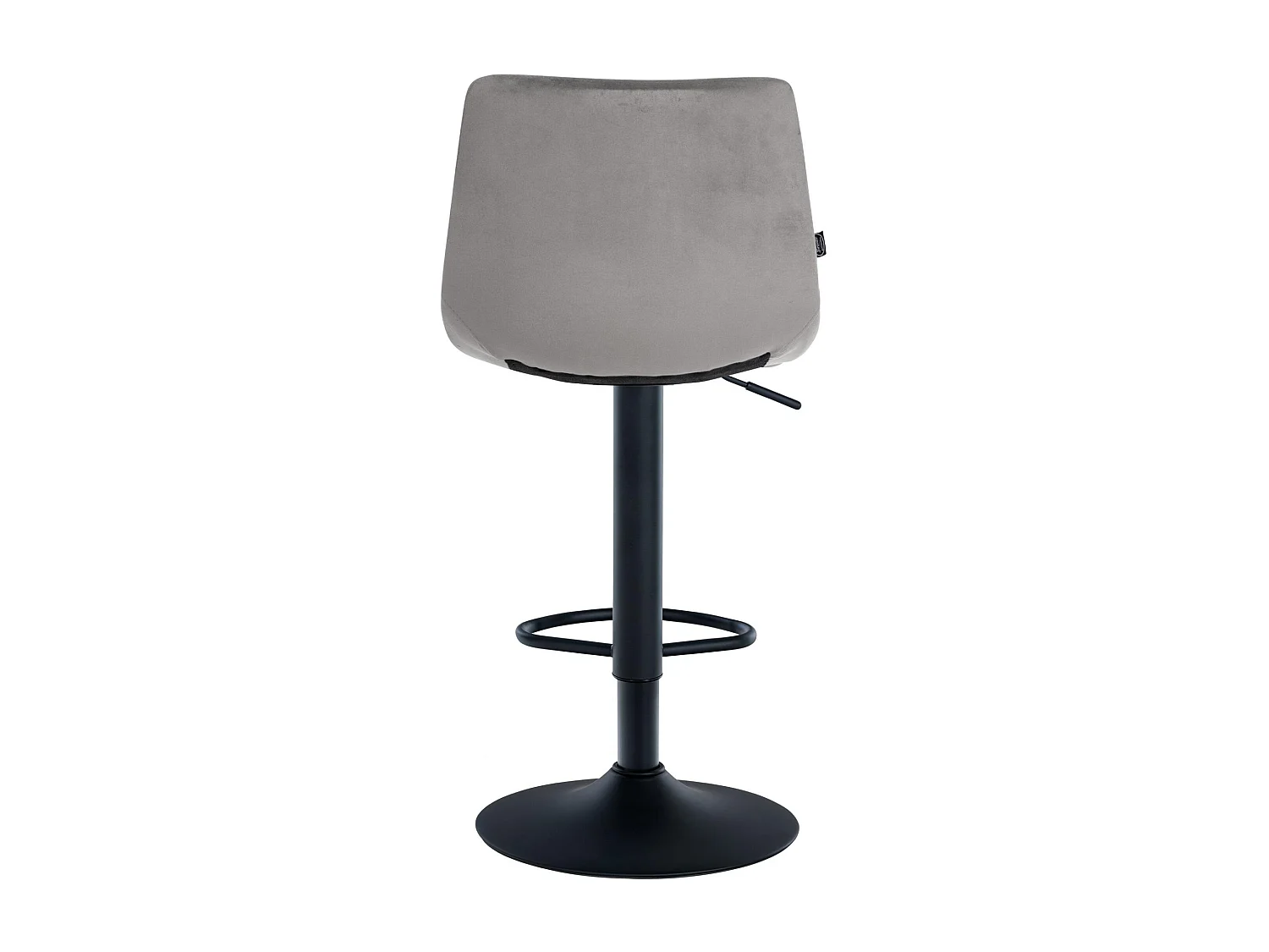 Tabouret de bar - Velours & Métal - Gris - Jerry