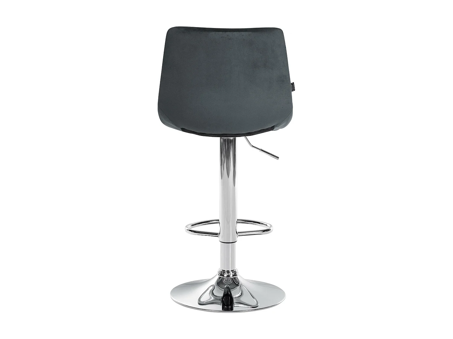 Tabouret de bar - Velours & Métal - Gris foncé - Jerry