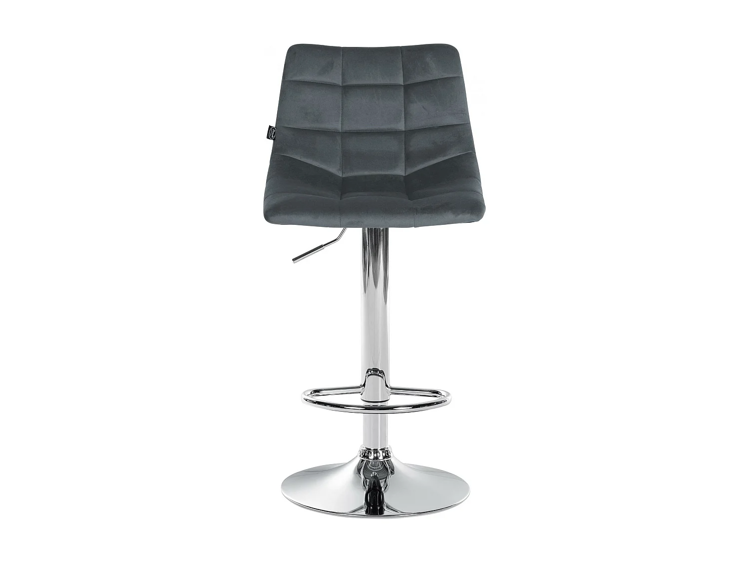 Tabouret de bar - Velours & Métal - Gris foncé - Jerry