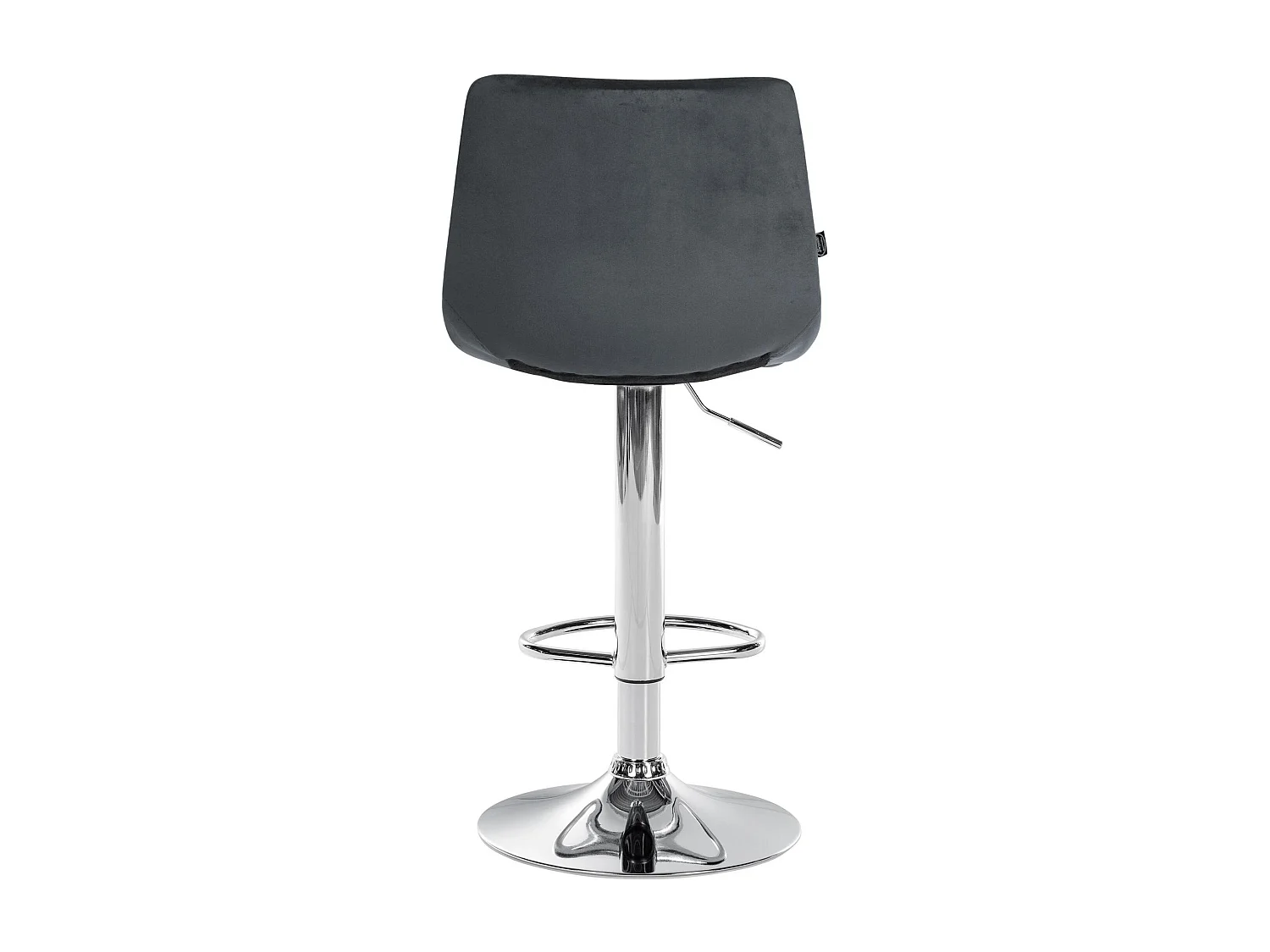 Tabouret de bar - Velours & Métal - Gris foncé - Jerry