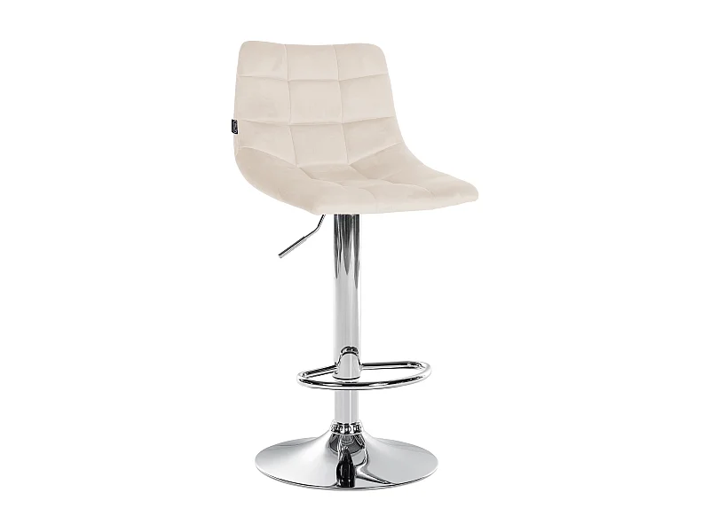 Barhocker - Samt & Metall - creme - Jerry