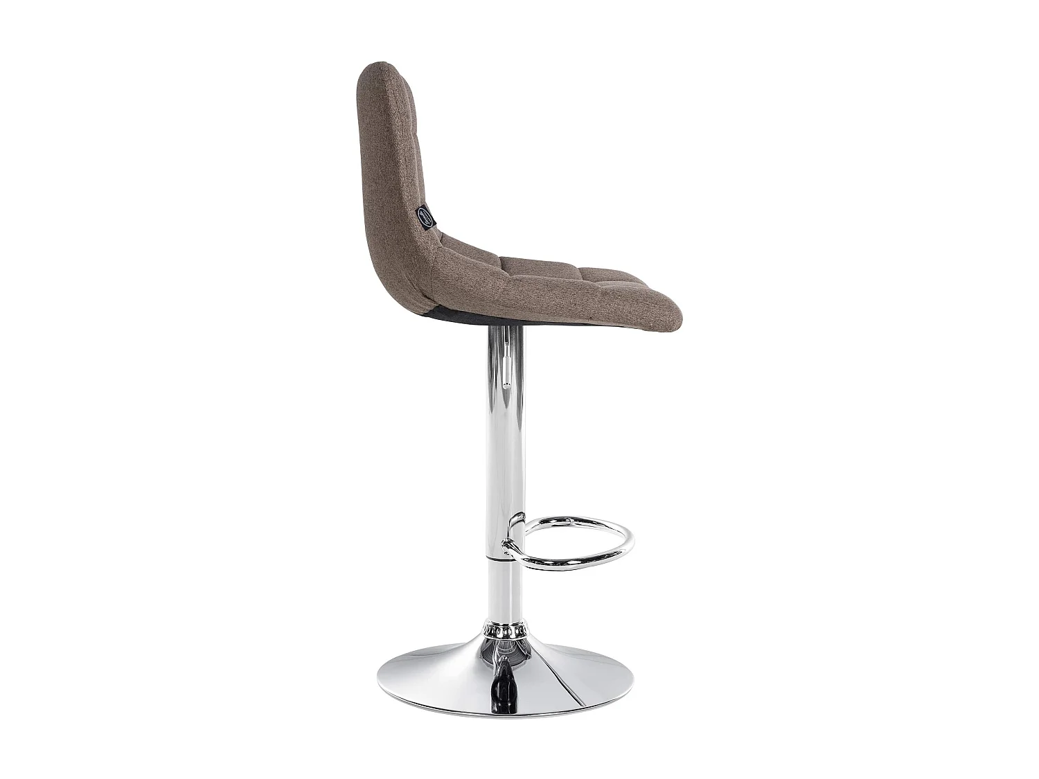 Lot de 2  Tabouret de bar - Tissu & Métal - Taupe - Jerry